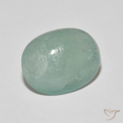 Grandidiérite Bleu verdâtre pâle naturelle ovale, 6.72 ct, Translucide