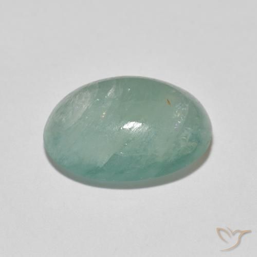 Grandidiérite Bleu verdâtre pâle naturelle ovale, 6.72 ct, Translucide