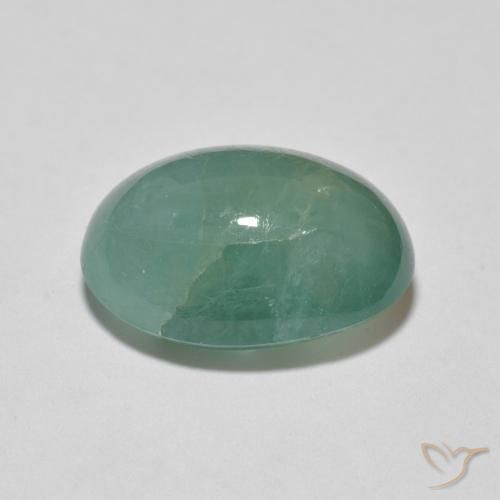 Grandidiérite Vert bleuâtre naturelle ovale, 8.15 ct, Translucide