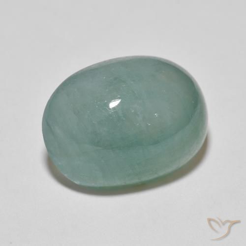 Grandidiérite Vert clair bleuâtre naturelle ovale, 9.51 ct, Translucide