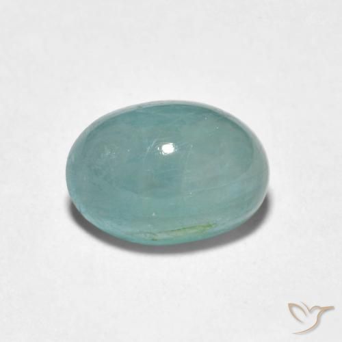 2.17ct Naturel Mousse de mer pâle Grandidiérite, ovale, Translucide