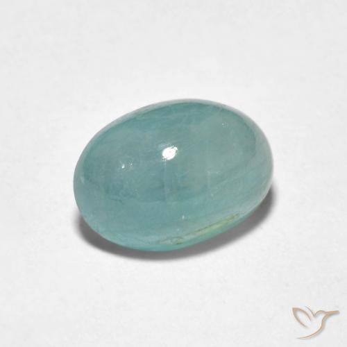 Grandidiérite Mousse de mer pâle naturelle ovale, 2.17 ct, Translucide