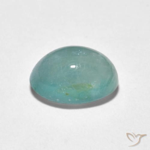 Grandidiérite Mousse de mer pâle naturelle ovale, 2.17 ct, Translucide