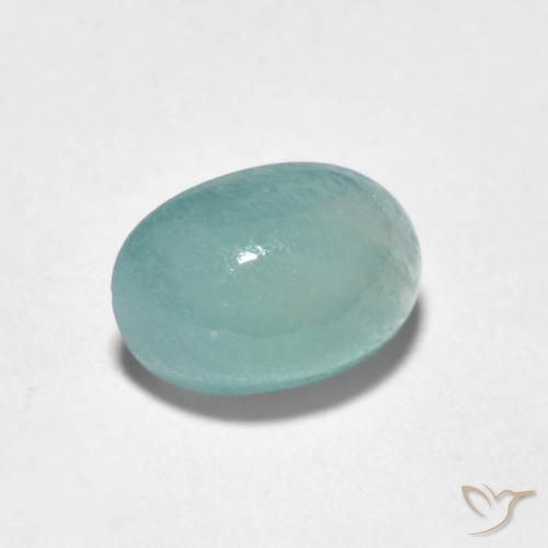 Grandidiérite Vert bleu clair naturelle ovale, 2.06 ct, Translucide