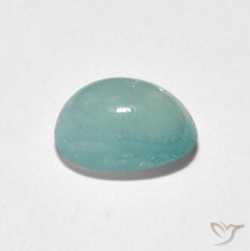 Grandidiérite Vert bleu clair naturelle ovale, 2.06 ct, Translucide