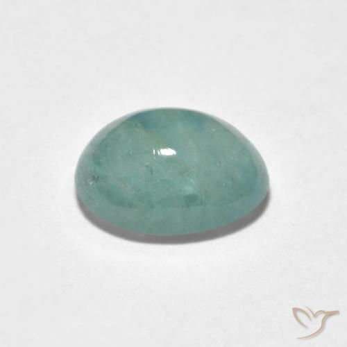 Grandidiérite Bleu verdâtre pâle naturelle ovale, 1.82 ct, Translucide
