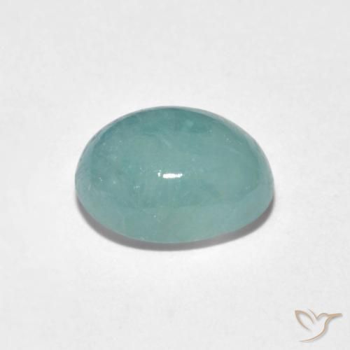 Grandidiérite Vert bleu pâle naturelle ovale, 2.07 ct, Translucide