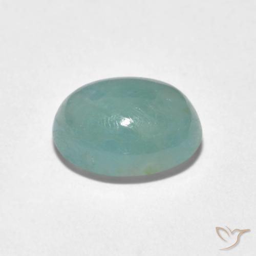 Grandidiérite Vert clair bleuâtre naturelle ovale, 2.10 ct, Translucide