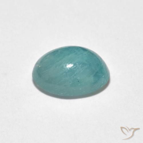 Grandidiérite Mousse de mer pâle naturelle ovale, 1.50 ct, Translucide