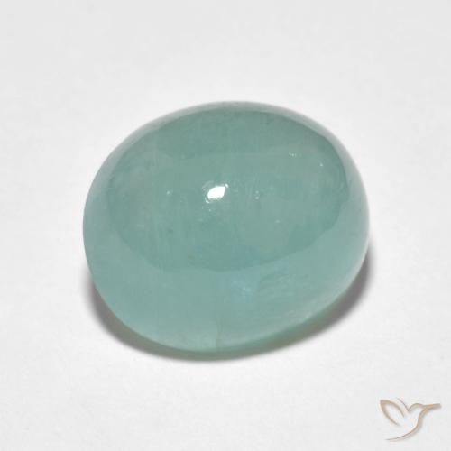 Grandidiérite Vert clair bleuâtre naturelle ovale, 6.15 ct, Translucide