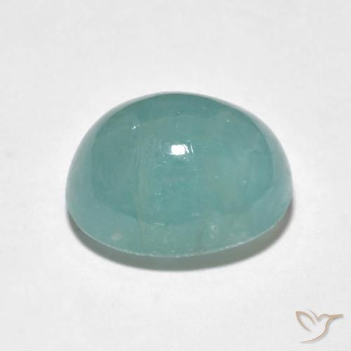 Grandidiérite Vert clair bleuâtre naturelle ovale, 6.15 ct, Translucide