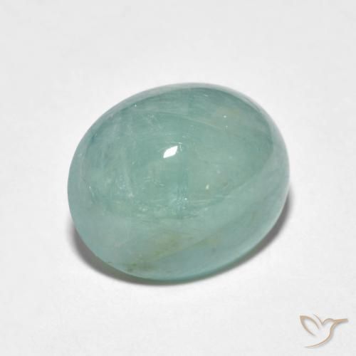 Grandidiérite Vert clair bleuâtre naturelle ovale, 5.05 ct, Translucide