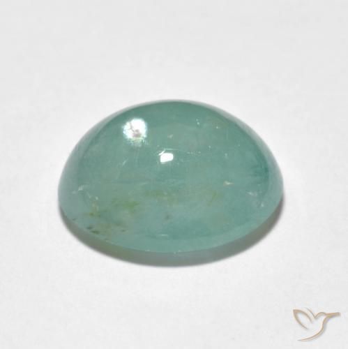 Grandidiérite Vert clair bleuâtre naturelle ovale, 5.05 ct, Translucide