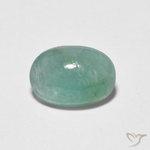 Grandidierite Vert bleu naturelle ovale, 1.35 ct, Translucide