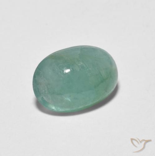 Grandidierite Vert bleu naturelle ovale, 1.35 ct, Translucide