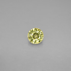 Grenat grossulaire jaune naturelle coupe roude, 0,50 ct, VVS-VS