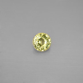 Grenat grossulaire jaune naturelle coupe roude, 0,50 ct, VVS-VS