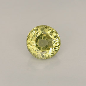 Grenat grossulaire jaune naturelle coupe roude, 0,56 ct, VVS-VS