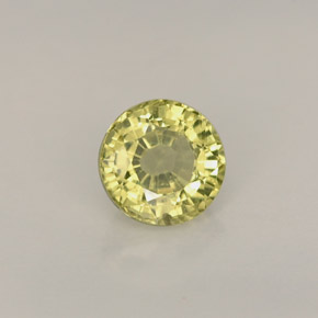Grenat grossulaire jaune naturelle coupe roude, 0,56 ct, VVS-VS