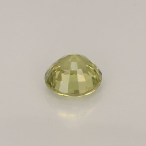 Grenat grossulaire jaune naturelle coupe roude, 0,56 ct, VVS-VS
