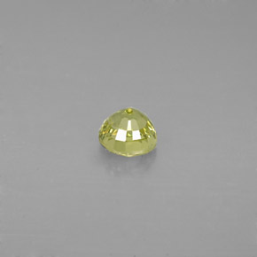 Grenat grossulaire jaune naturelle coupe roude, 0,64 ct, VVS-VS