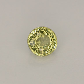 Grenat grossulaire vert naturelle coupe roude, 0,46 ct, VVS-VS