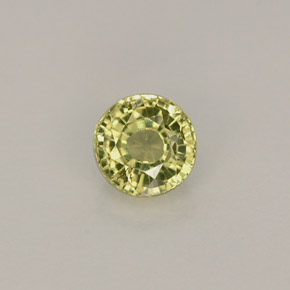 Grenat grossulaire vert naturelle coupe roude, 0,46 ct, VVS-VS