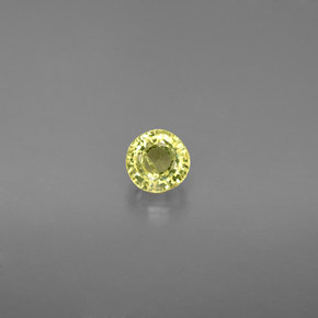 Grenat grossulaire jaune naturelle coupe roude, 0,58 ct, VS