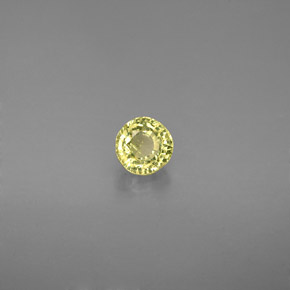 Grenat grossulaire jaune naturelle coupe roude, 0,58 ct, VS
