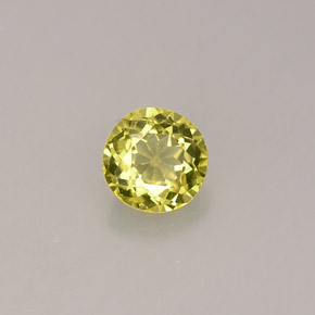 Grenat grossulaire jaune naturelle coupe roude, 0,59 ct, VS-SI