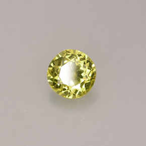 Grenat grossulaire jaune naturelle coupe roude, 0,59 ct, VS-SI
