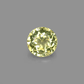 Grenat grossulaire jaune naturelle coupe roude, 0,66 ct, VS