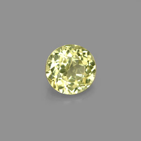 Grenat grossulaire jaune naturelle coupe roude, 0,66 ct, VS