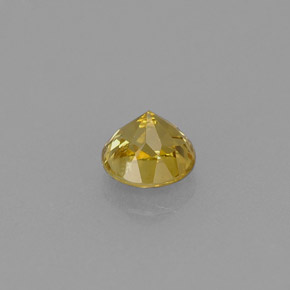 Grenat grossulaire jaune naturelle coupe roude, 0,59 ct, VVS-VS