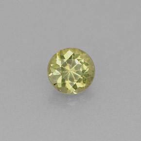 Grenat grossulaire jaune naturelle coupe roude, 0,61 ct, VVS-VS