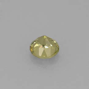 Grenat grossulaire jaune naturelle coupe roude, 0,61 ct, VVS-VS