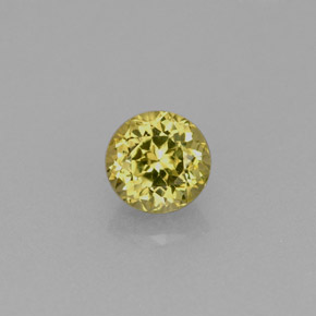 Grenat grossulaire jaune naturelle coupe roude, 0,65 ct, VVS-VS