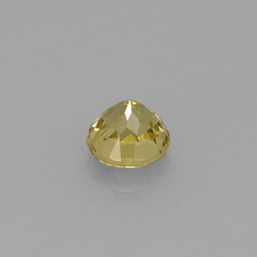 Grenat grossulaire jaune naturelle coupe roude, 0,65 ct, VVS-VS