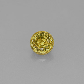 Grenat grossulaire jaune naturelle coupe roude, 0,63 ct, VVS-VS