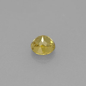 Grenat grossulaire jaune naturelle coupe roude, 0,63 ct, VVS-VS