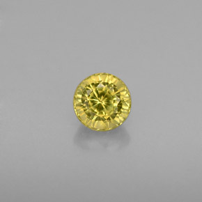 Grenat grossulaire jaune naturelle coupe roude, 0,54 ct, VS