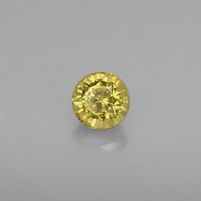 Grenat grossulaire jaune naturelle coupe roude, 0,54 ct, VS