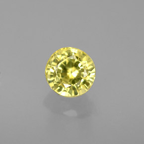 Grenat grossulaire jaune naturelle coupe roude, 0,60 ct, VS