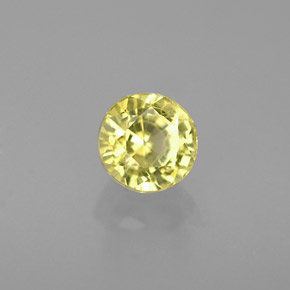 Grenat grossulaire jaune naturelle coupe roude, 0,60 ct, VS