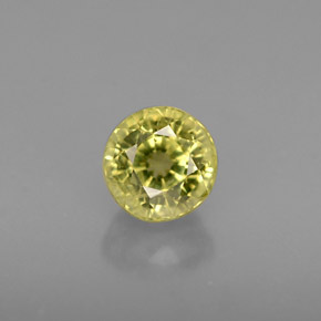 Grenat grossulaire jaune naturelle coupe roude, 0,75 ct, VS-SI