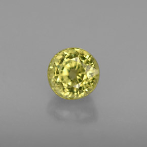 Grenat grossulaire jaune naturelle coupe roude, 0,75 ct, VS-SI