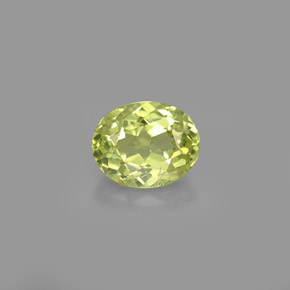 Grenat grossulaire vert naturelle coupe ovale, 0,91 ct, VVS