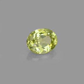 Grenat grossulaire vert naturelle coupe ovale, 0,91 ct, VVS