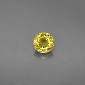Grenat grossulaire jaune naturelle coupe roude, 0,61 ct, VS