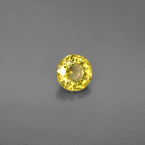 Grenat grossulaire jaune naturelle coupe roude, 0,61 ct, VS